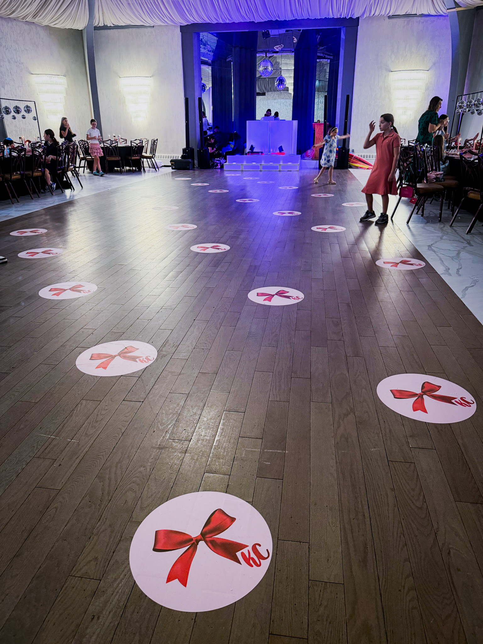Bows floor decal project